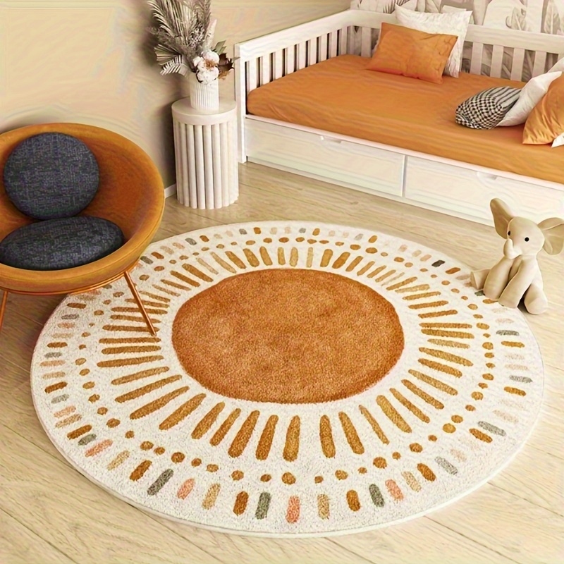 Commercial Printing Products - VIKAMA Boho Sunburst Round Area Rug,