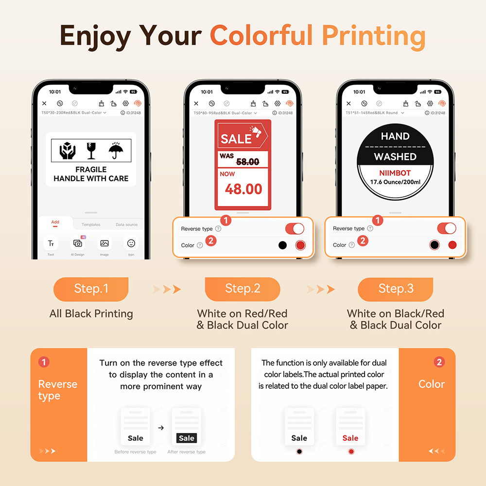 Niimbot B21 PRO Red Black Colo - Commercial Shirt Printing Machine recension och pris